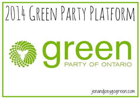 Go Green: 2014 Ontario Election - Green Party Platform