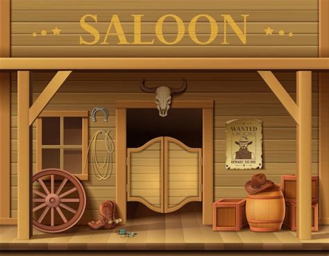 Swinging Doors Of Saloon Western Background Vector Image, 59% OFF