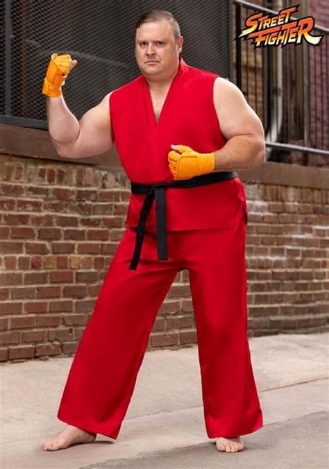 Plus Size Street Fighter Ken Costume for Men