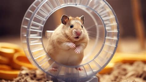 Premium AI Image | Hamster on a wheel