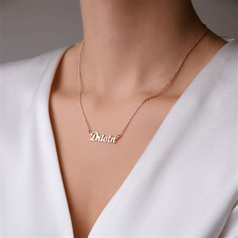 Elegant Cursive Name Necklace- Rose Gold Plated