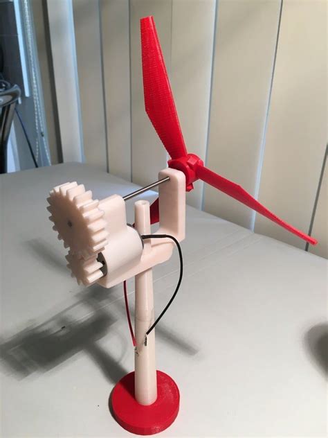 Wind Turbine (2:1 Ratio Gears) by BSkorn - Thingiverse Windmill Diy ...