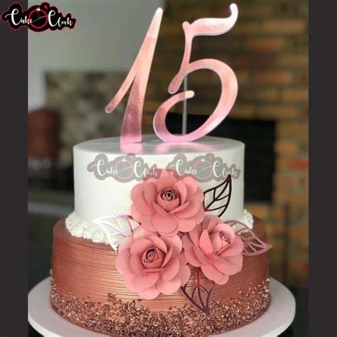 Pretty Cake For 15th Anniversary - Cake O Clock - Best Customize ...