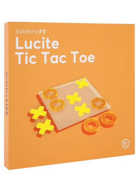 Sunnylife Lucite Tic Tac Toe - Neon Orange | SurfStitch