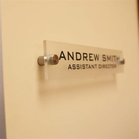 Personalized Office WALL SIGN Name Plate. Modern Stainless - Etsy