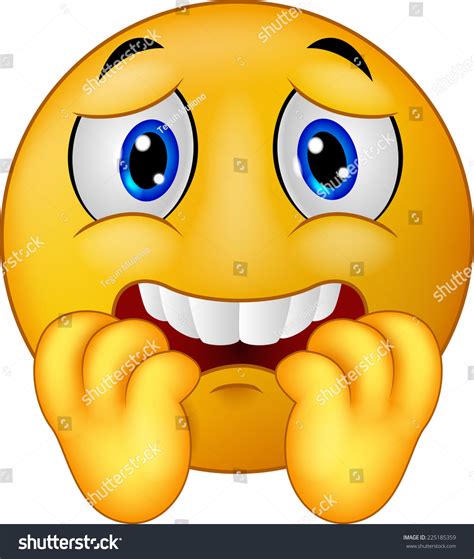 Scared Emoticon Smiley Stock Vector 225185359 - Shutterstock