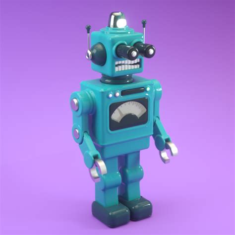 Vintage Toy Robot | CGTrader