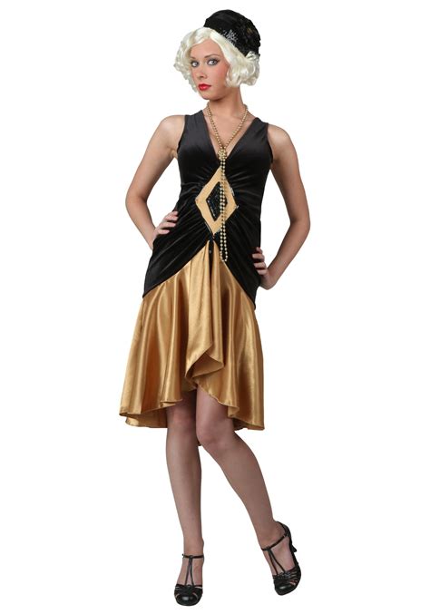 Roaring 20's Velvet Diamond Flapper Costume for Women