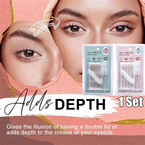 BLUEVELVET 120Pairs Natural Transparent Lace Mesh Invisible Double Eyelid Stickers / Waterproof ...