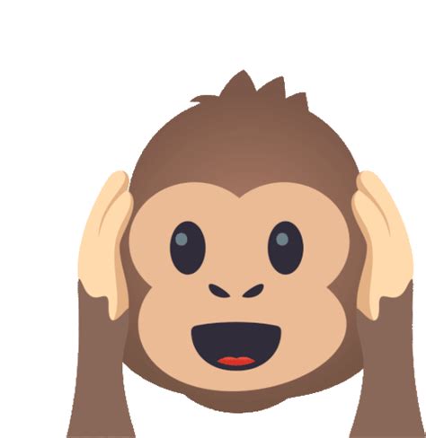 Hear No Evil Monkey Joypixels Sticker - Hear No Evil Monkey Joypixels ...