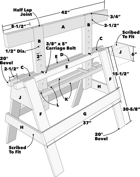 Saturday Morning Workshop: How To Build An Adjustable Sawhorse | The ...