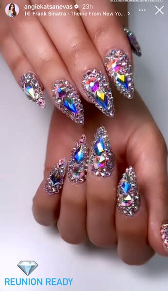 Angie Katsanevas' Bejeweled Manicure & Lisa Barlow's Bling: a Closer ...