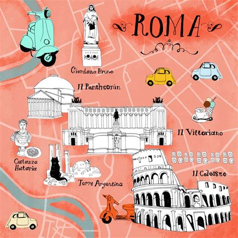 Roma! Map of Rome Art Print by Jennifer Reynolds, www.jenreyn.com - X ...