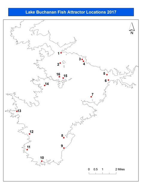 Attractor Locations on Lake Buchanan - Lake Buchanan Conservation Corporation