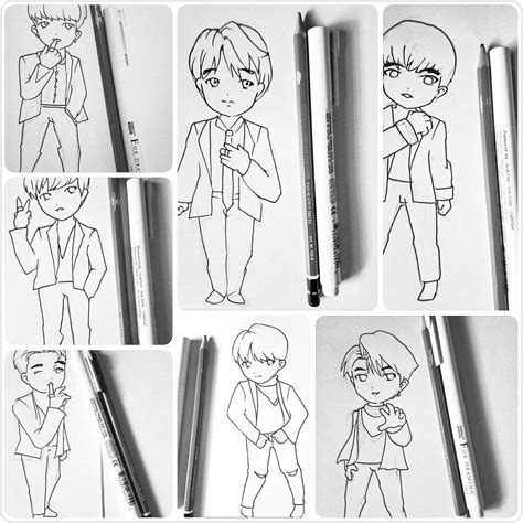 BTS Chibi FanArt 💙💚💛💜💓💕💞 | ARMY's Amino