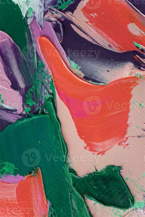 Closeup of abstract rough colorful art painting texture, with oil ...