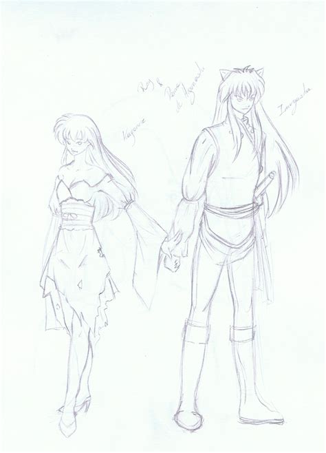 Inuyasha and Kagome AU by xCaeli on DeviantArt