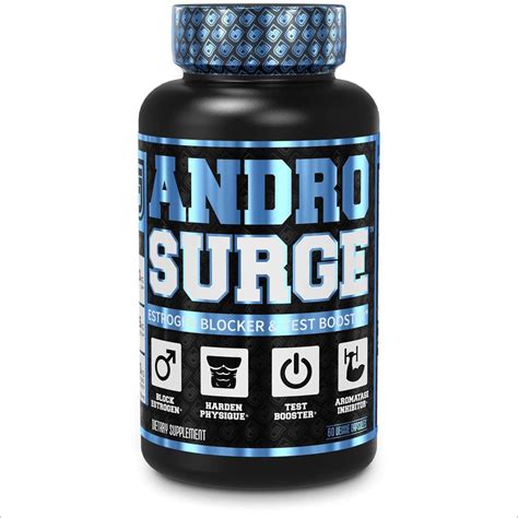 ANDROSURGE Estrogen Blocker for Men - Natural Anti-Estrogen, Testosterone Booster & Aromatase ...