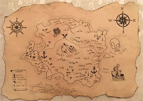 Treasure Maps For Kids, Pirate Treasure Maps, Pirate Maps, Map Painting, Online Painting ...