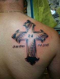 Baseball cross memorial tattoo Jimmy rekowski Racine tattoo | Ink | Baseball tattoos, Softball ...