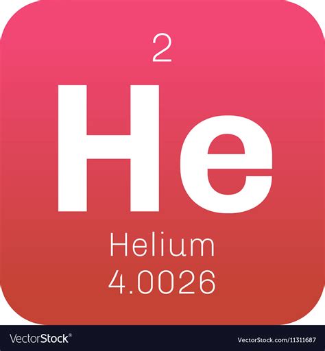 Helium chemical element Royalty Free Vector Image