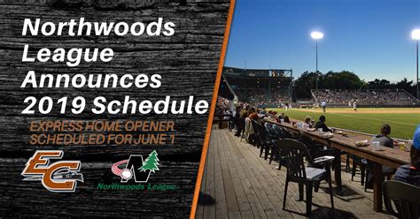 Northwoods League Announces 2019 Schedule - Eau Claire Express