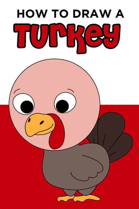 Easy How to Draw Turkey Tutorial - Made with HAPPY