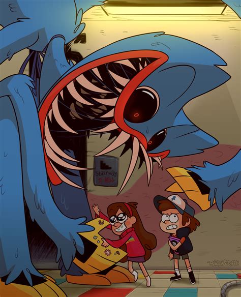 Gravity Falls x Poppy playtime crossover art by TheGlitchBerserk on DeviantArt