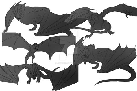 GOT Wyvern Pose Study by LadyAdriela on DeviantArt