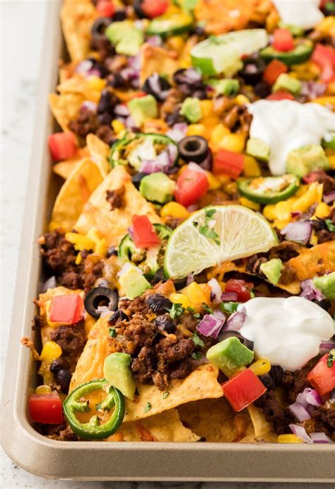 Loaded Oven Baked Nachos (Sheet Pan Nachos Recipe) - Together as Family