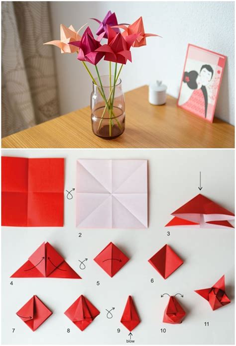 1001 + modèles d'origami fleur facile pour célébrer le retour du printemps | Fleur origami ...