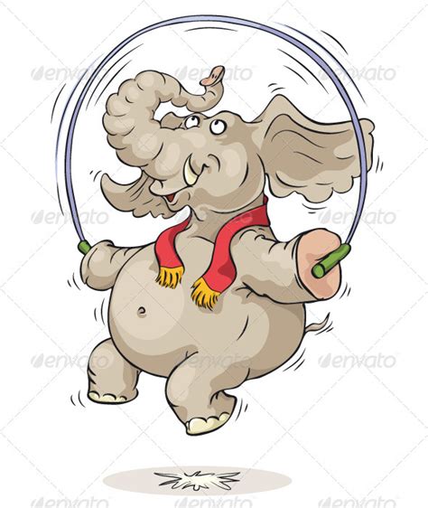 Jumping Elephant | GraphicRiver