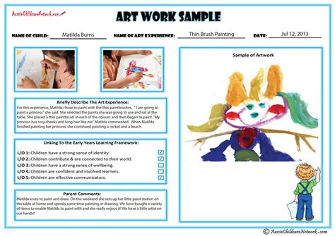 Art Work Sample - Aussie Childcare Network