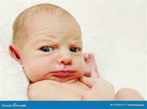 Newborn baby looking funny stock photo. Image of looking - 27702316