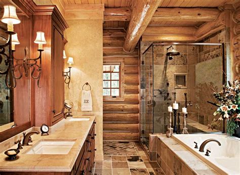 Log Cabin Bathroom Ideas - ELoghomes