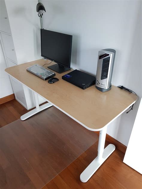 IKEA Bekant Study Desk (140x60), Furniture & Home Living, Furniture, Tables & Sets on Carousell