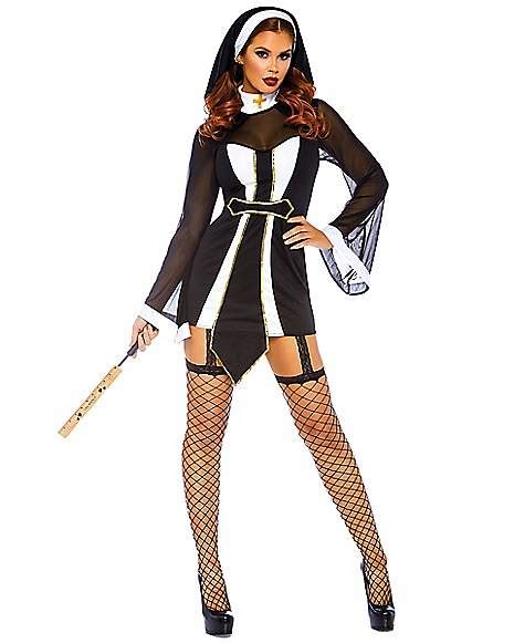 Adult Twisted Sister Sexy Nun Costume - Spirithalloween.com