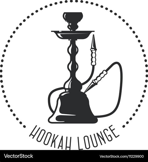 Hookah lounge emblem - shisha bar Royalty Free Vector Image