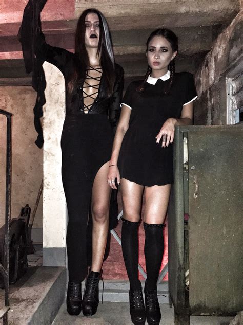 Wednesday Addams and Morticia Addams Halloween Costume The Addams … | Halloween costumes women ...