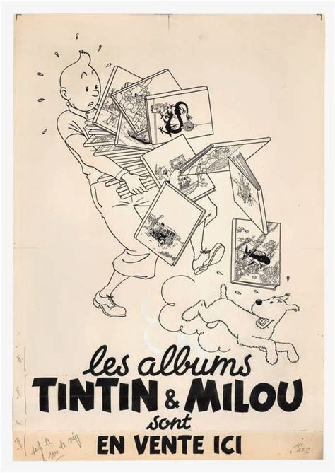 Vintage Tintin promotional poster