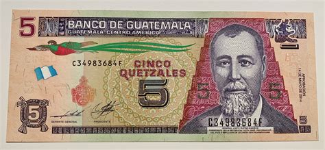 Billete GUATEMALA 5 Quetzales 2014 SC – Numisfera