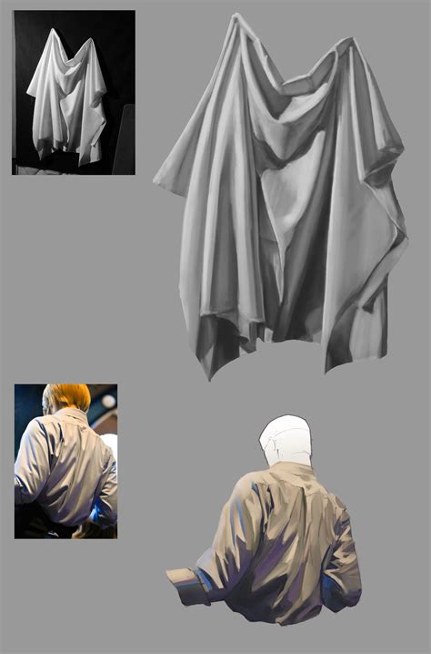 Clothes & Folds study from reference (3 hrs) : DigitalPainting