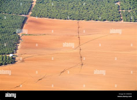 Aerial view of Sharon District, Israel from within a Cessna airplane ...