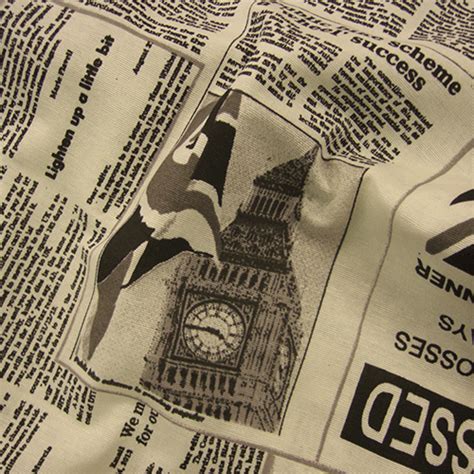 Vintage Newspaper Polycotton Fabric | Fabric UK