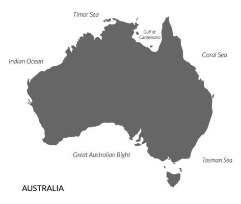 Australia Map Outline PNGs for Free Download