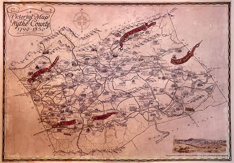 Pictorial Map of Wythe County, 1790-1850 | Wytheville Community College