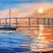Coronado Bridge Foggy Sunset 2 Canvas Print / Canvas Art by Robert Gerdes | Canvas prints ...