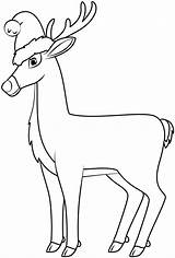 Reindeer Coloring Pages For Kids sketch template