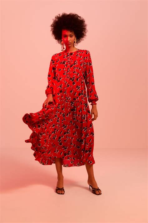 red floral dress zara - Filomena Eubanks