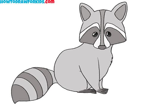 How to Draw an Easy Raccoon - Easy Drawing Tutorial For Kids